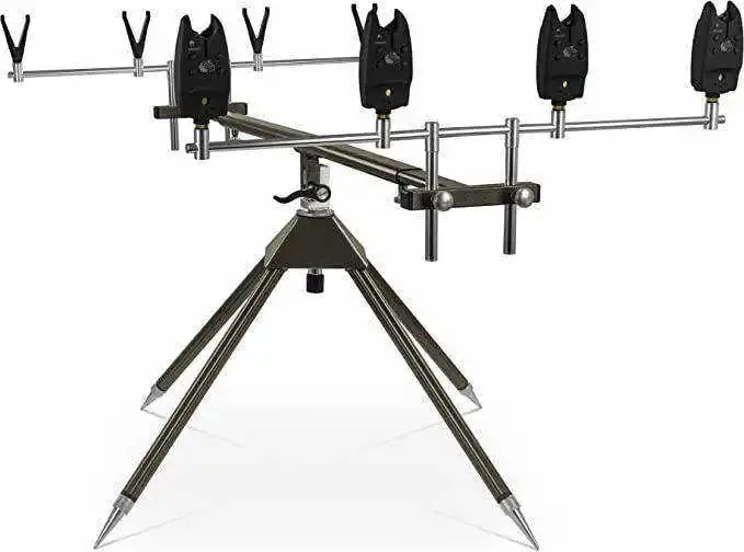 2024 Wholesalers Aluminum 4 Feet Folding Carp Fishing Stand Rod Pod With Carry Bag for Outdoor Fishing OEM Acceptable