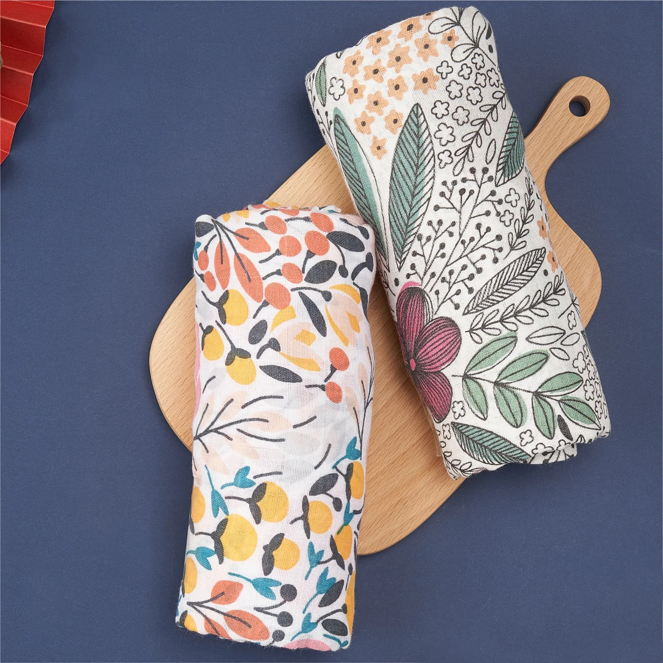 Kangobaby Custom Wholesale Original Bamboo Cotton Materials Breathable Customized Printing Muslin Swaddle Blankets