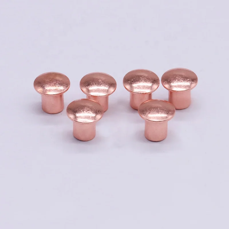 Start 2015 Strength Manufacturers Iron Red-Copper-plated Round Head Semi Tubular Rivets for Hardware Fastening