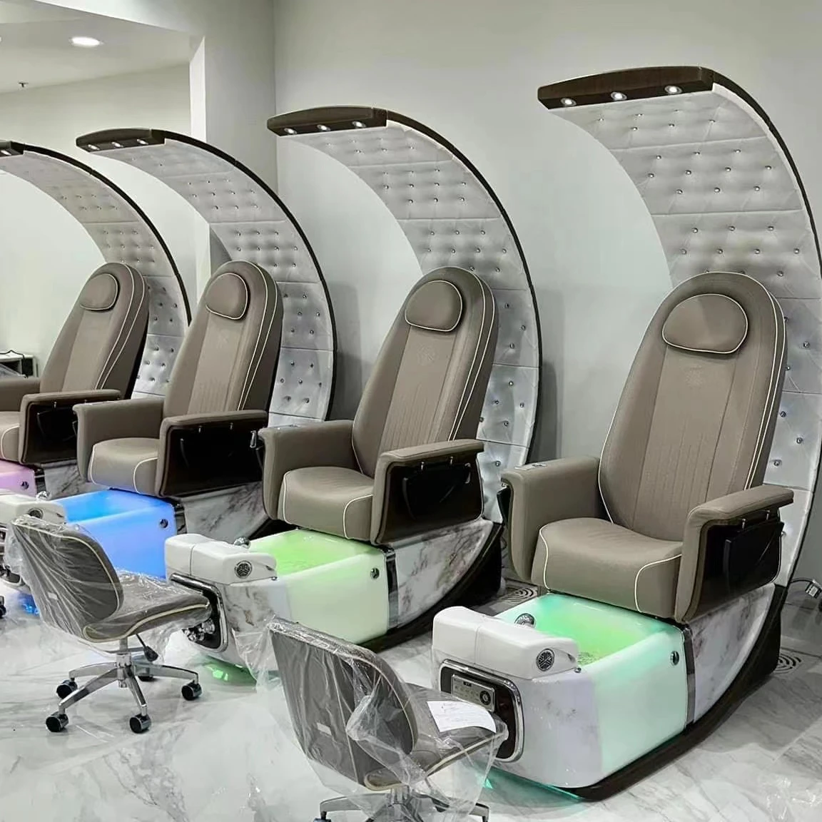 New modern pedicure spa salon furniture foot nail spa chairs professional cheap massage chair from Bomacy
