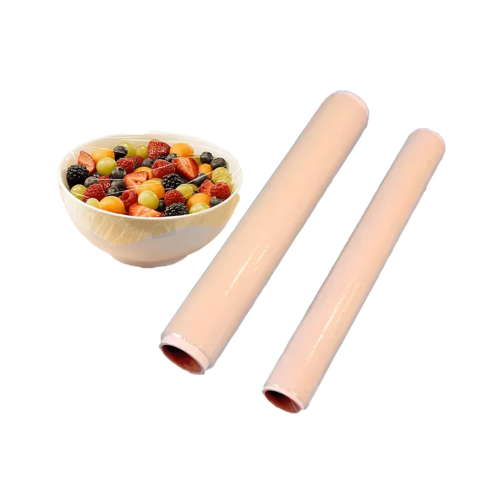 High-Temperature Resistance Food Grade Food Wrapping Pvc Stretch Cling Film Roll For Fruits And Vegetables