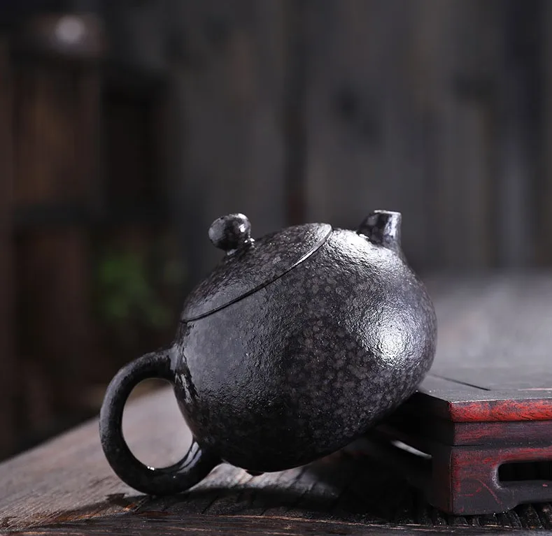 200ML xishi stone teapot chinese style stone teapot retro kung fu stoneware grab pot tea making device teapot