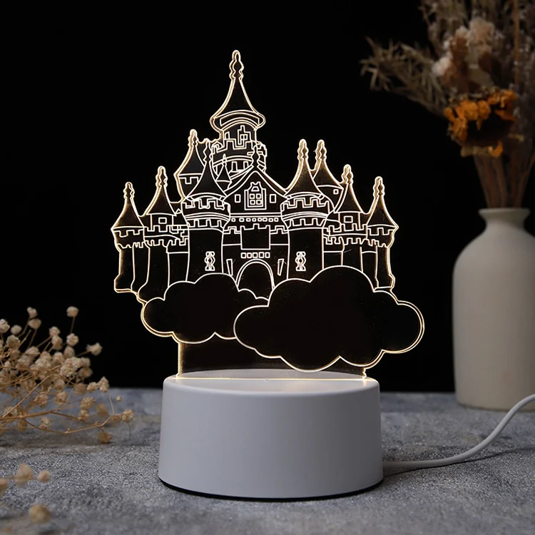 Высококачественный индивидуальный холодный теплый естественный дневной белый свет 3D акриловый светодиодный ночник