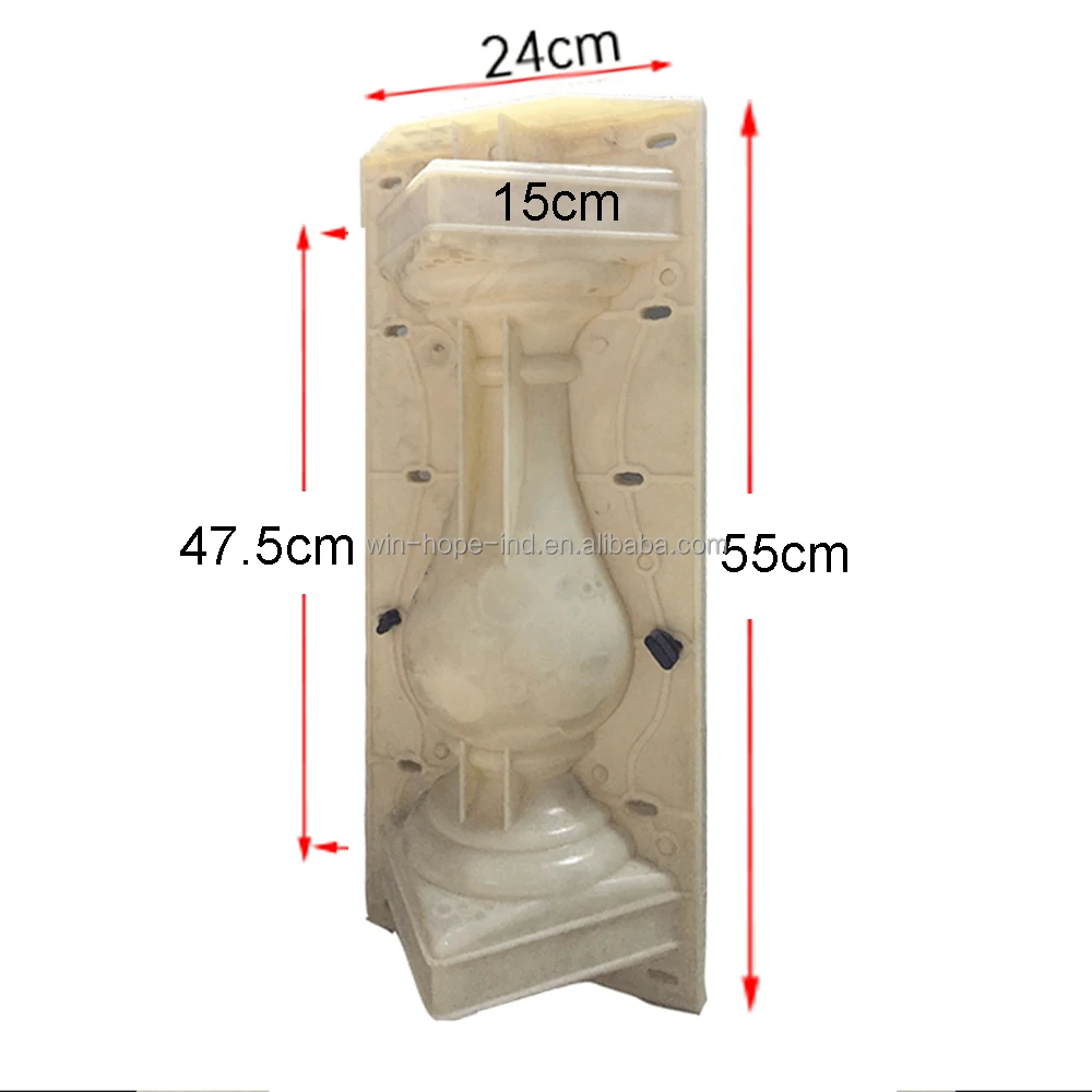 ABS plastic concrete railing baluster fence balustrade pillar mold plastic mold for concret baluster pillar mold fence pillar mould roman column pillar mold
