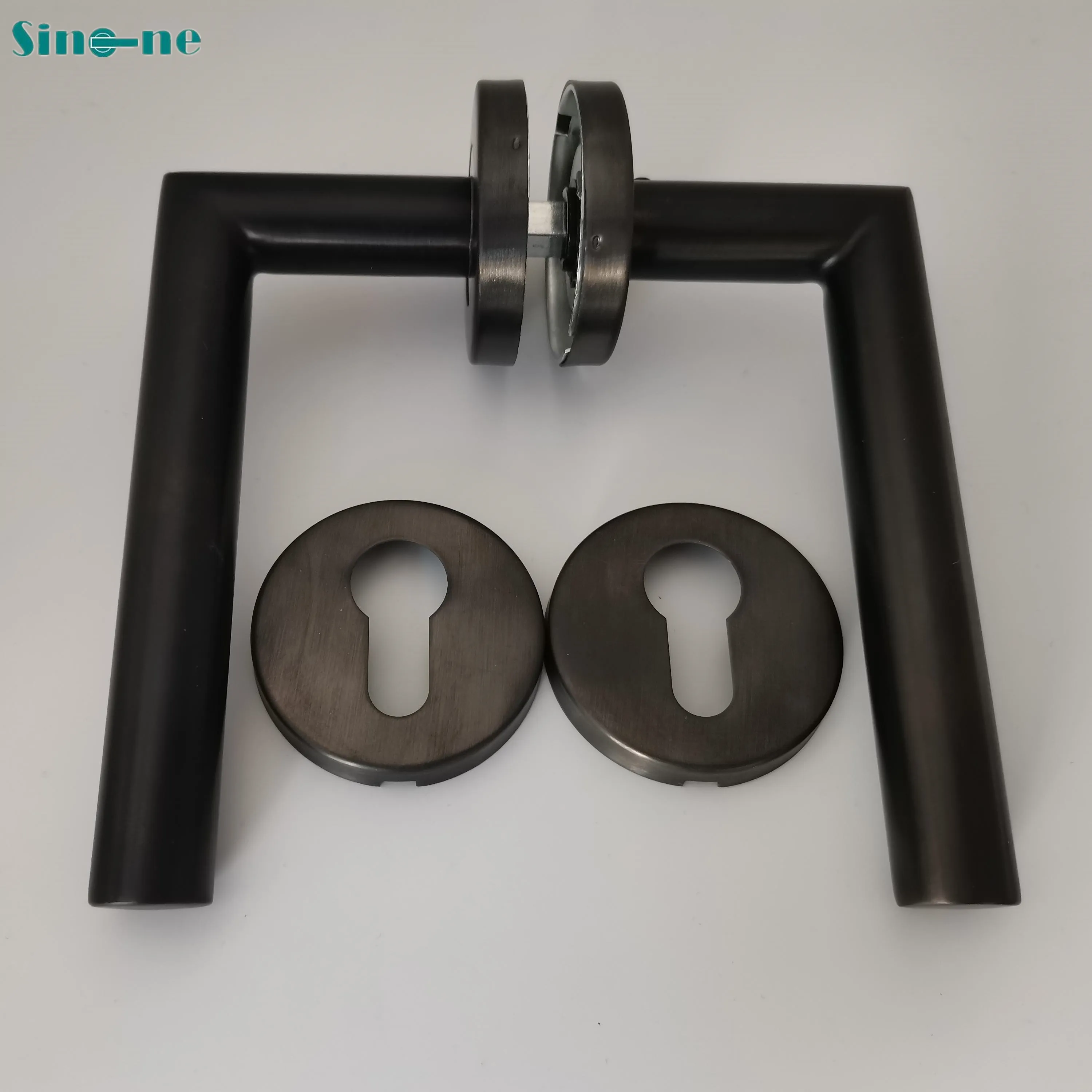 European Modern U Shape Plastic Door Handle with Escutcheon /Door Handle Nylon for Hospital/BS EN1634/DIN Standard