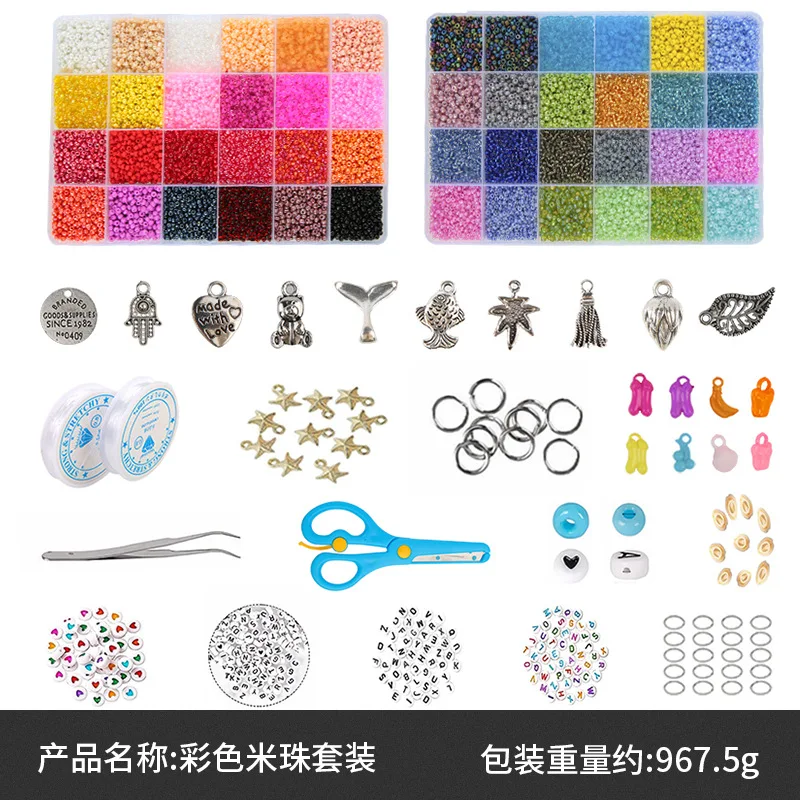 18800+ pcs 3mm 48 Colors Glass Seed Beads,Waist Beads Kit,Small Jewelry Making Kits for Girl Age 6 to 9 Year Old