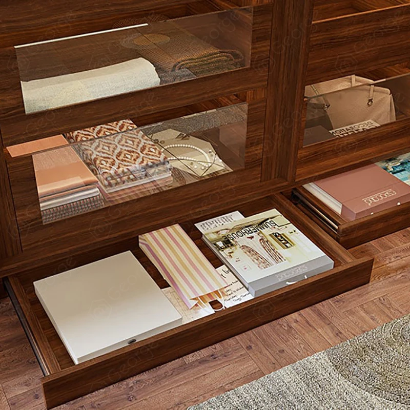 hot selling u shaped wardrobe wall in closet modern luxury cabinet storage home wardrobe with dresser table