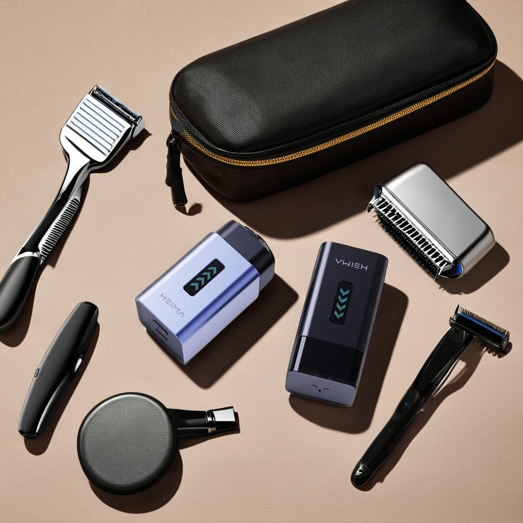 Logo Custom Shaver Grooming Kit Pocket Size Washable Skull Electric Waterproof Men Beard Razor Shaver