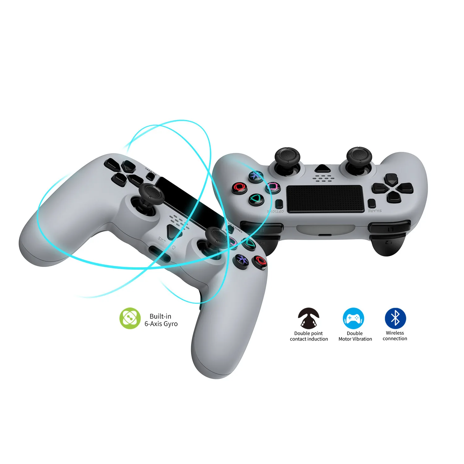 Wireless BT game controller joystick gaming gamepad for PS5pro/PS5slim/PS5 consoles PC with macro programming