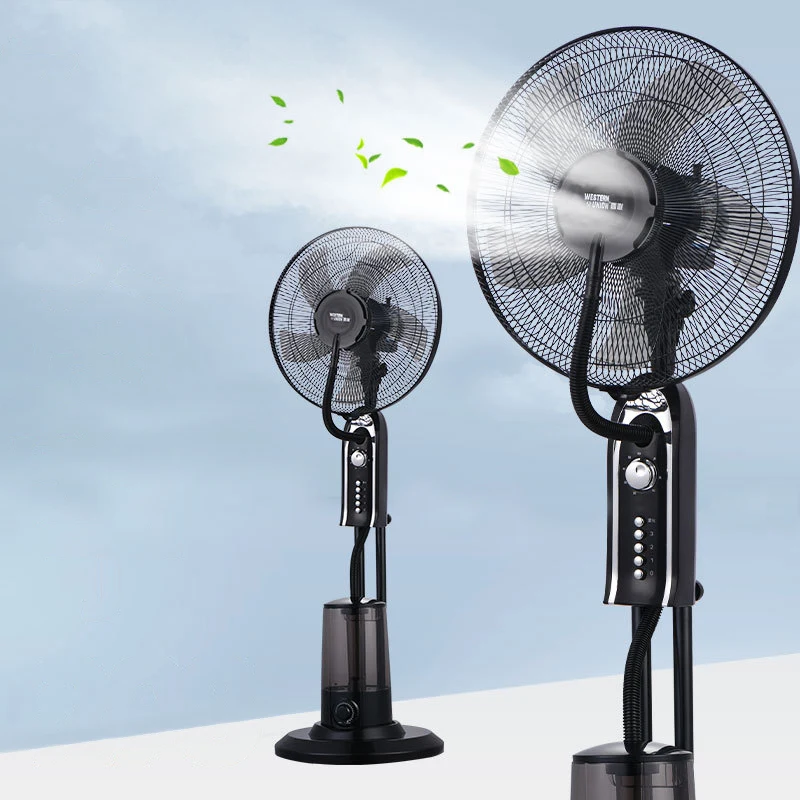 Wholesalers New Summer Water Mist Fan Office Home Round Pedestal Mist Cooling Fan