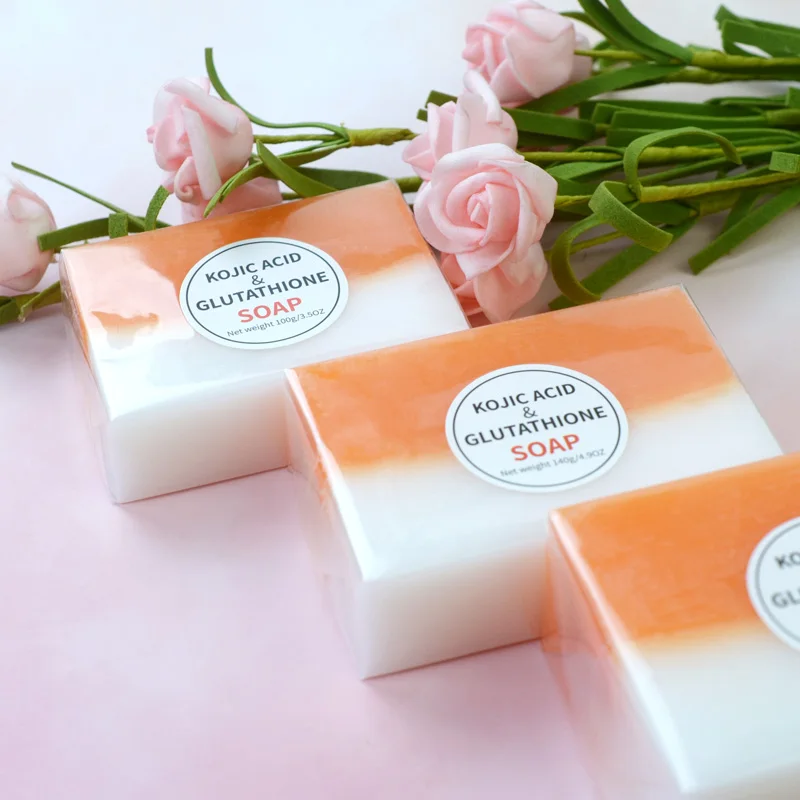 Best Sell Products Natural Handmade Soap Bar Vitamin C Glycerin Papaya Soap Whitening Glutathione&Kojic Acid Soap