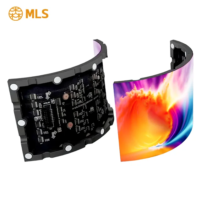 MLS Крытый P1.5 P2 P2.5 P3.9 P4mm гибкий светодиодный экран мягкий модуль изогнутая Светодиодная панель для рекламы