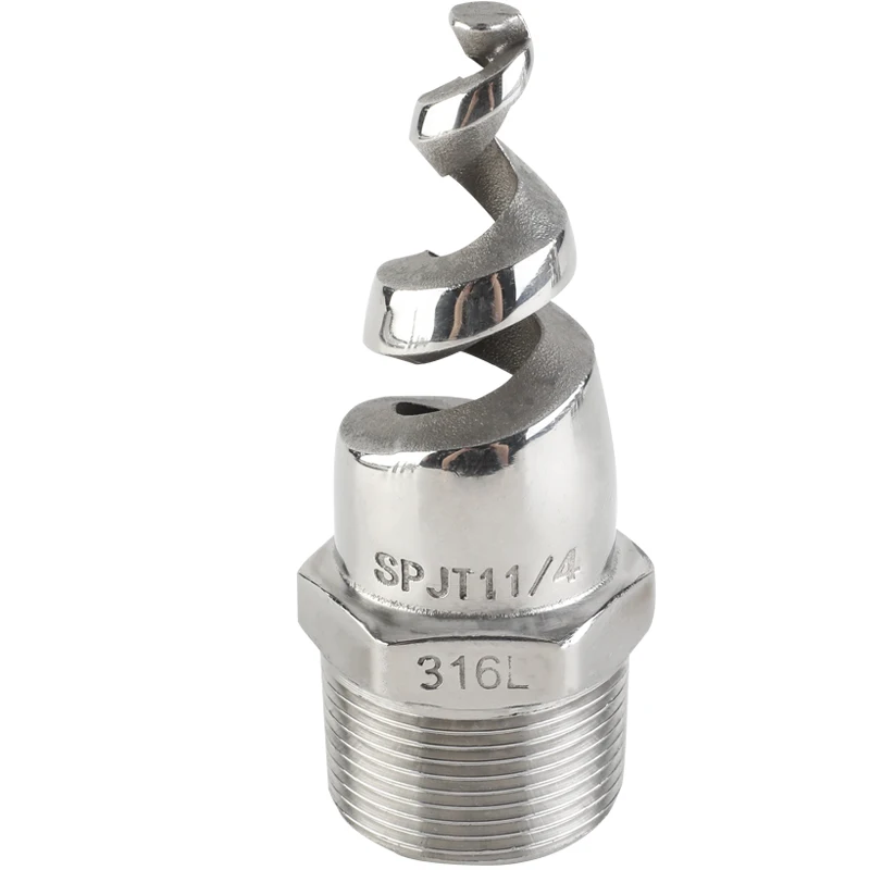 Nozzle, stainless steel 304/316 full cone spiral nozzle, spiral spray pigtail nozzle