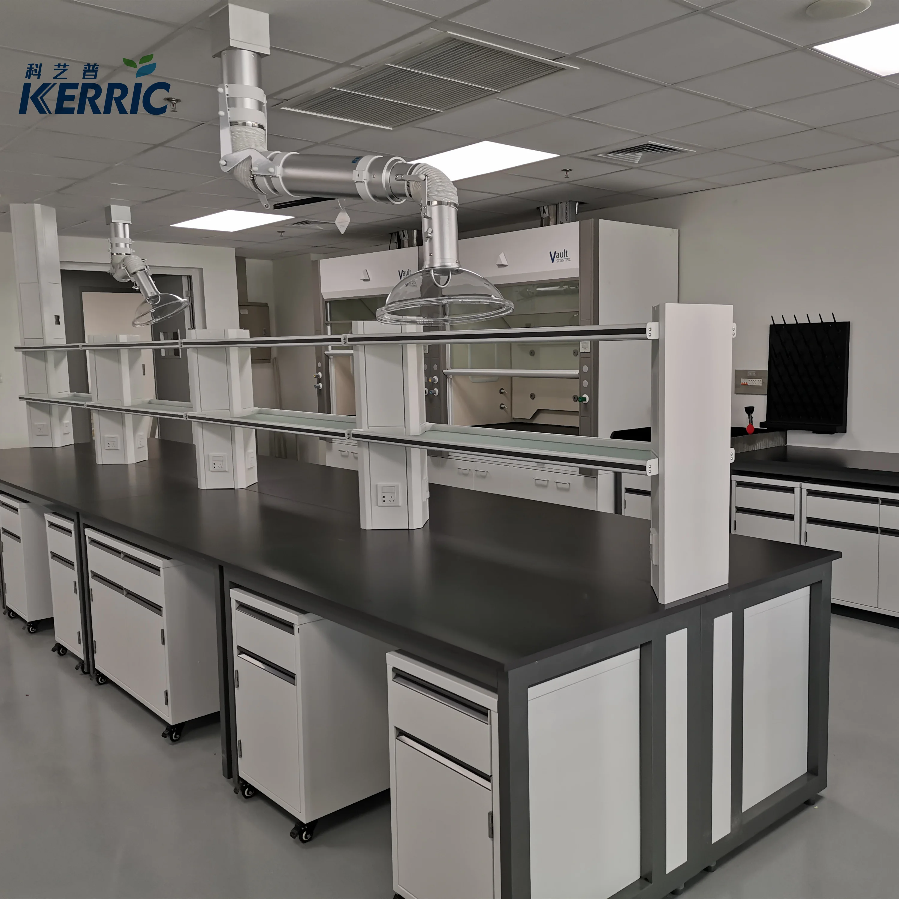 Pharmaceutical laboratory furniture floor mounted all steel structure workbench