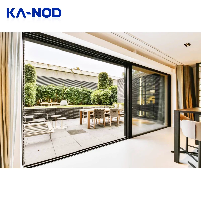 Latest American Standard hurricane proof impact Commercial Aluminum Door Glass sliding exterior door