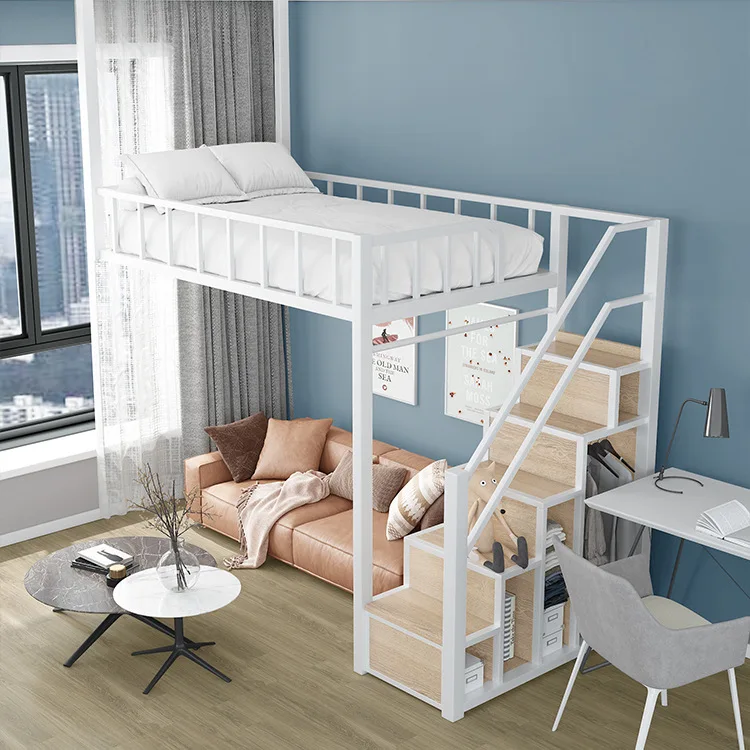 Wholesale Heavy Duty Steel Metal Frame Bunk Bed Commercial Double Decker Metal Bed