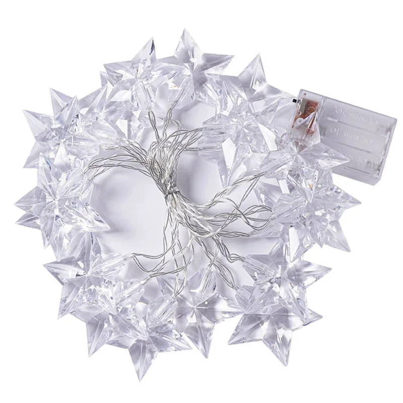 New Star Lamp String Home Decor Ornamental Festoon Christmas LED Pentacle Christmas Party Lights fairy lights for wedding
