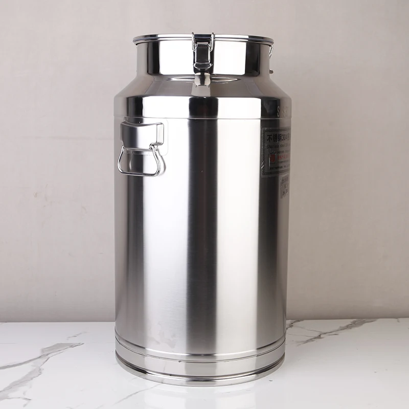 China factory supply airtight milk barrel liquid container stainless steel milk sealed bucket