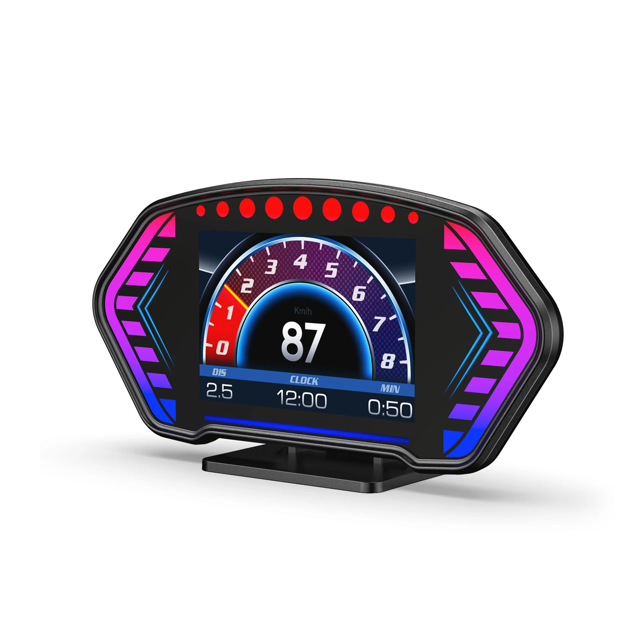 Head Up Display ANCEL P3 HUD Automotive Gauge Digital OBD GPS Smart Speed Security Slope Meter Alarm Water&Oil Temp RPM Gauge