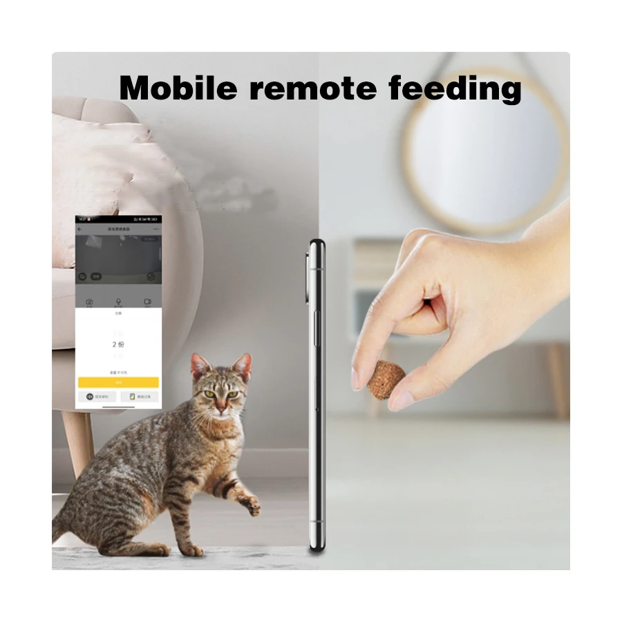 Wholesale Feeder Electric WIFI Pet Food Bowls For Cat Puppy Dog Timed Automatic Pet Feeders with Camera