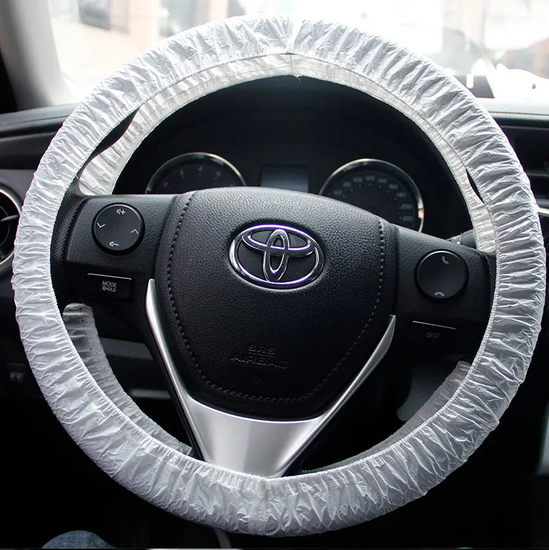 Custom Universal Disposable Plastic Car Steering Wheel Cover, Steering Wheel Protectors for Automotive Service