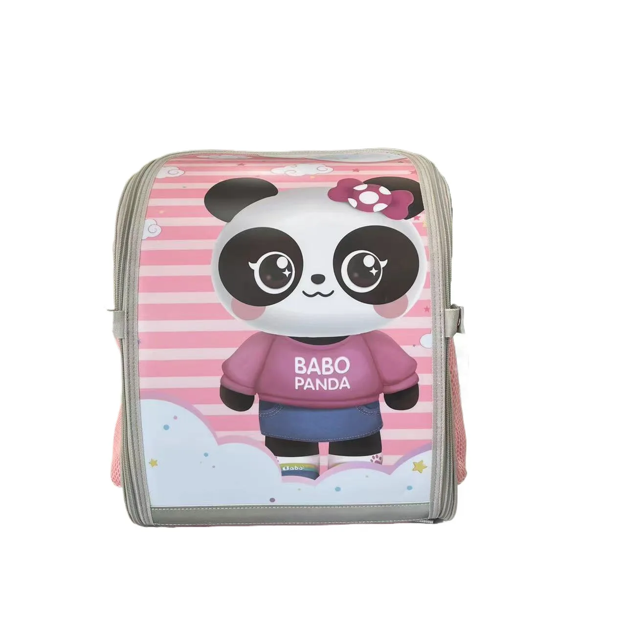 New Unisex Custom Pattern Large-Capacity 18-Inch Student Backpack Waterproof Softback School Bag Zipper Polyester Cartoon Design