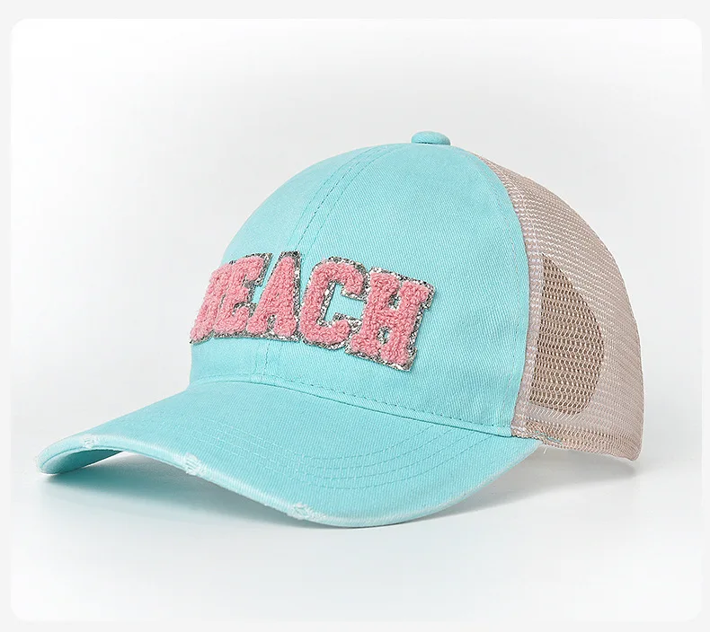 Custom Premium Mesh Flex Fit Plastic Buckle High Quality 6 Panel Embroidery Trucker Hat