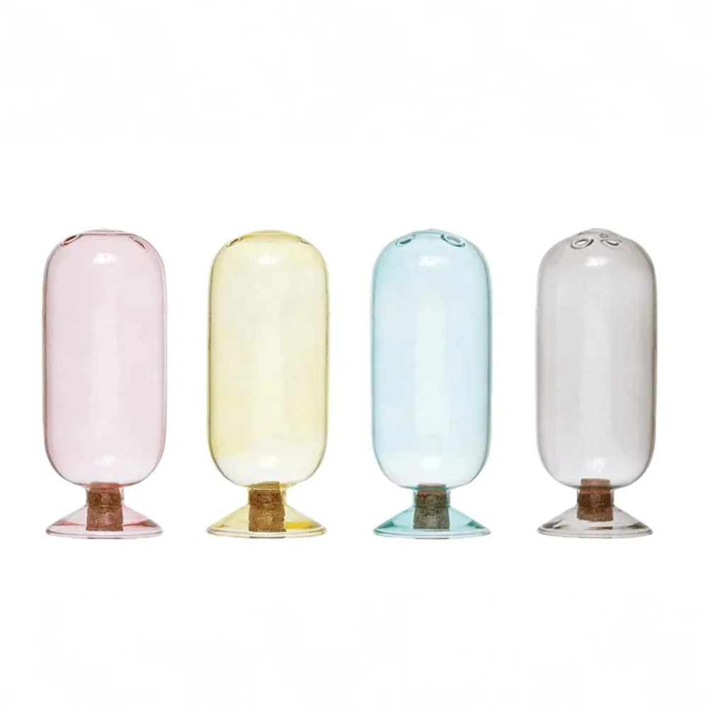 Hanukkah Mini Judaica Glass Match Cloche Bottle Matches in Glass Jar Color Match Holder For Jewish
