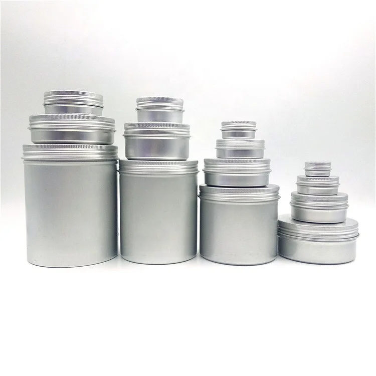 5g 10g 15g 25g 30g 50g 80g 100g 120g 150g 200g 250g 300g 500g Metal Aluminum Cosmetic Cream Candle Jar