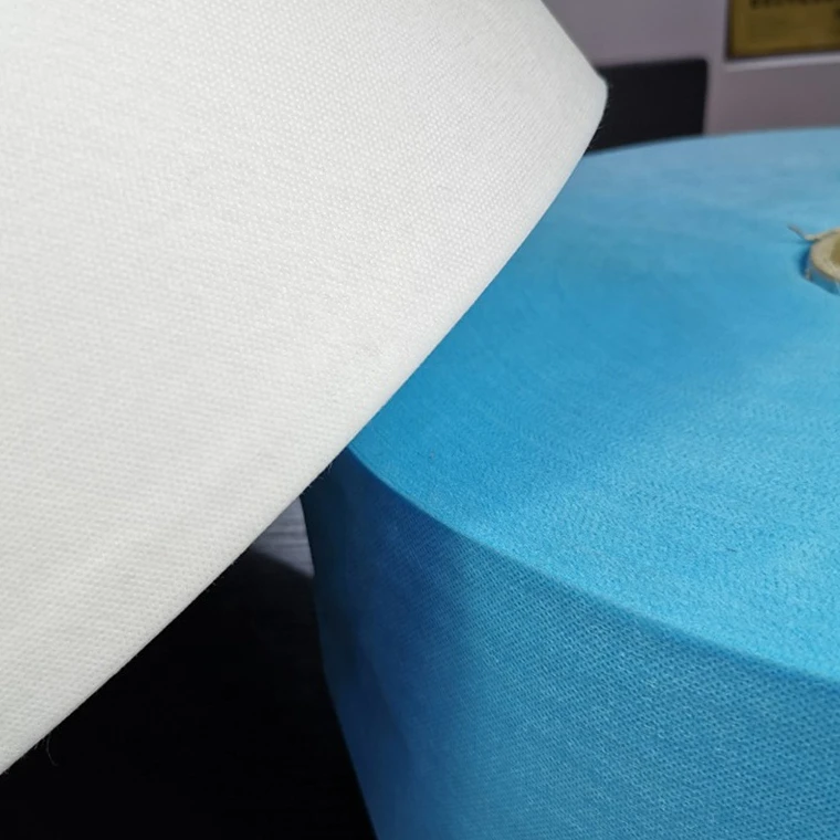 Cheap SSS SMMS 100% PP Eco Hot Stamping Blue Laminated Waterproof Breathable Decoration Medical Spunbond Non Woven Fabric Roll