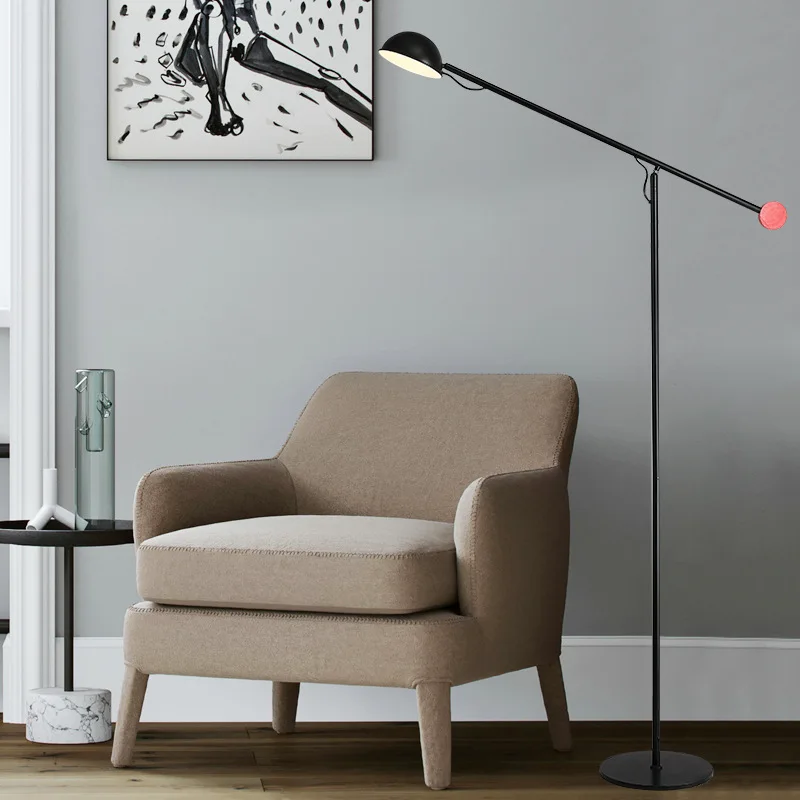 2024 Modern Home Decor Standing Lamps Corner Floor Lamp LED Black Iron Melody Shellacs Black Spherical Metal Floor Lamp