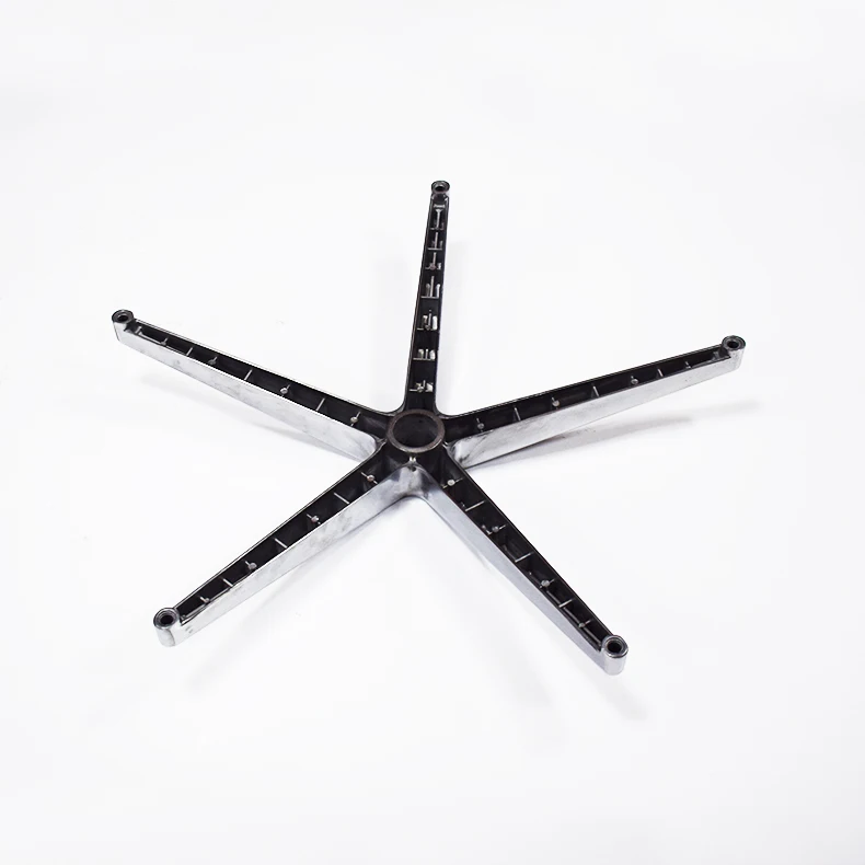 5-star feet die casting aluminum swivel chair base metal chair leg turning chair parts