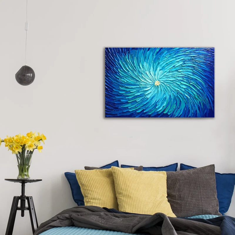 Wholesale Modern Texture Canvas Home Decorations 3D Handmade Oil Paintings for Living Room