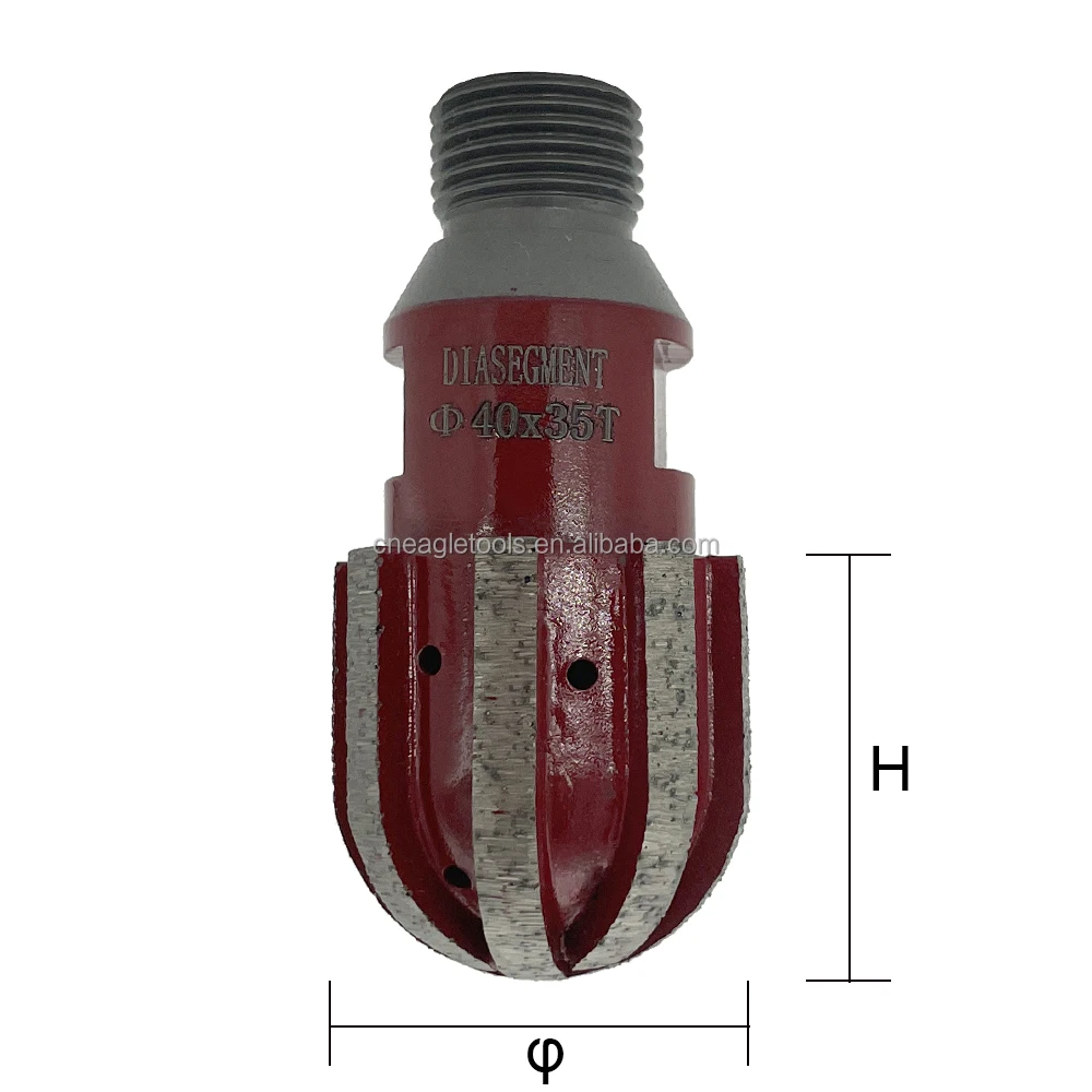 Crawnedeagle CNC diamond milling bit D30/40/50/60mm diamond ball head drum wheel for stone Granite Quartz Marble Countertop
