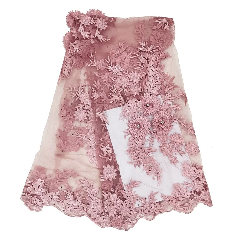 
factory price high quality tulle dress black 3d lace fabric aso ebi embroidery guipure lace fabric 