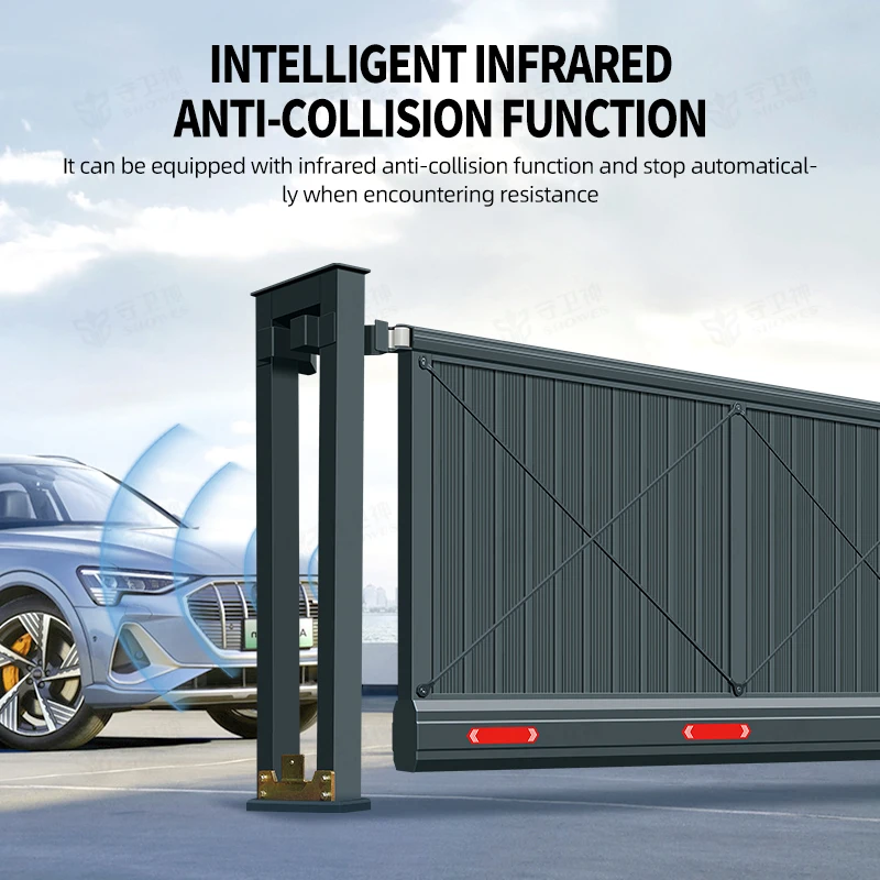 SWS Modern Cantilever Sliding Gate for Outdoor Entrance & Driveway Security Automatic Industrial Main Sliding Gate