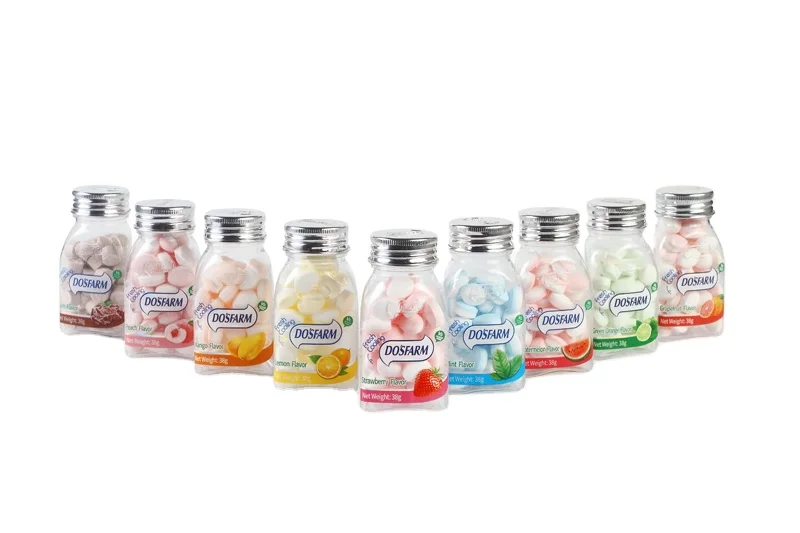 Sugar Free Peach Flavor 0 Carb Breath Mints Exotic Snacks Vitamin C Mints Candy Factory