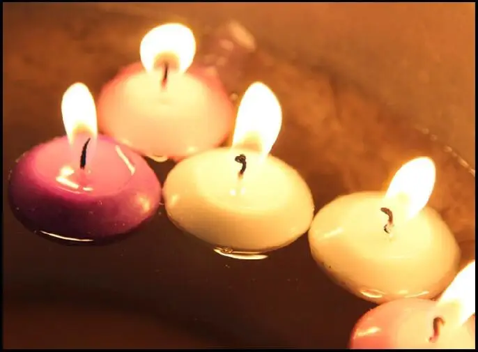 Pure Rich Creamy 1.5 inch Ivory White Smokeless Unscented Floating Candles for Wedding Centerpieces