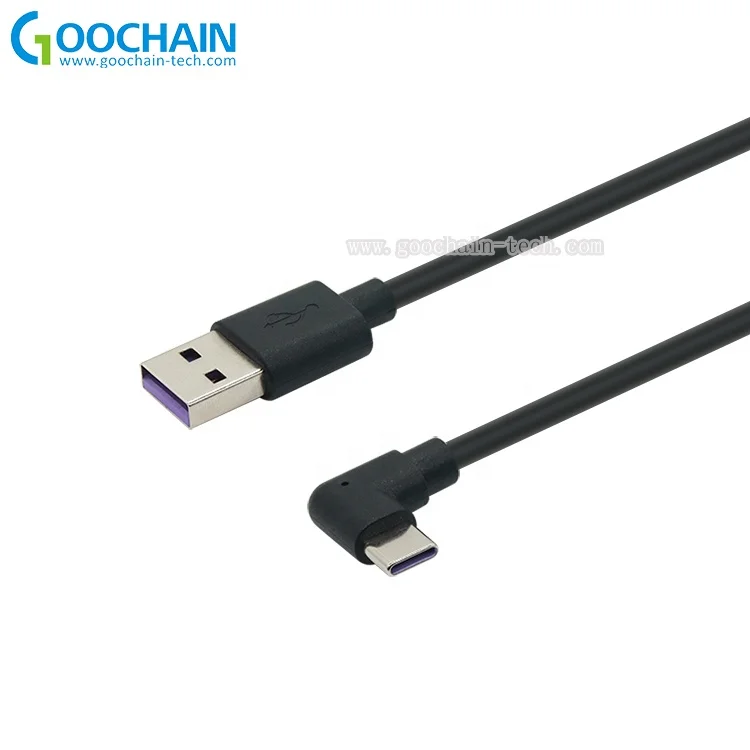 Кабель USB C под прямым углом 90 градусов быстрое зарядное устройство A на Type совместимое с Samsung Galaxy S10 S9