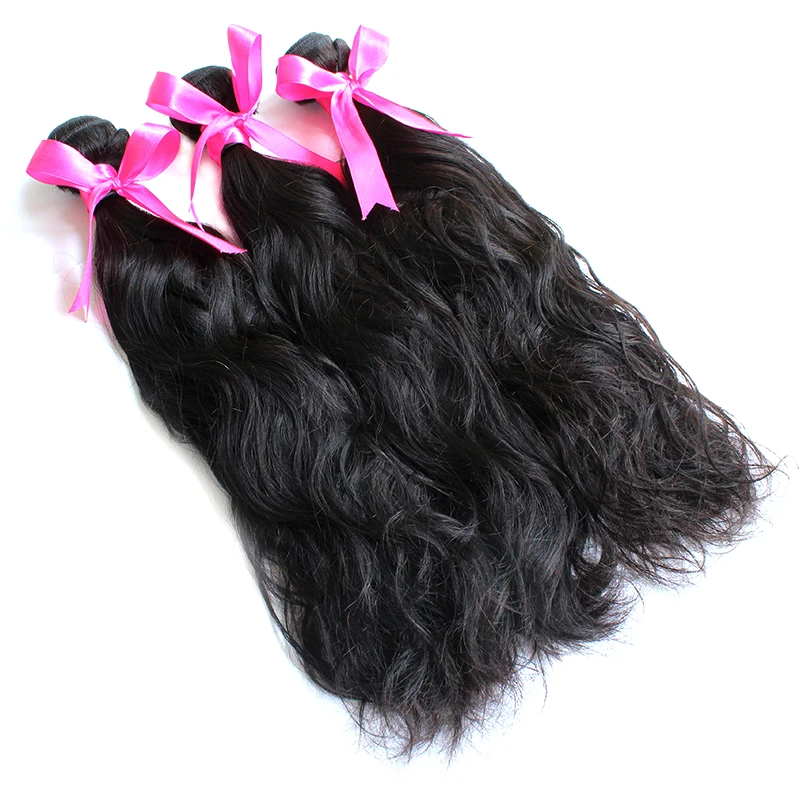 no tangle no shed hair weave wholesale natural wave Indian factory supply wavy