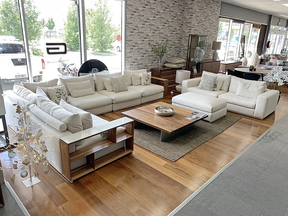 Nordic Modern Italian Minimalist Combination Apartment Corner Cotton And Linen Comfortable Large Villa Sofa