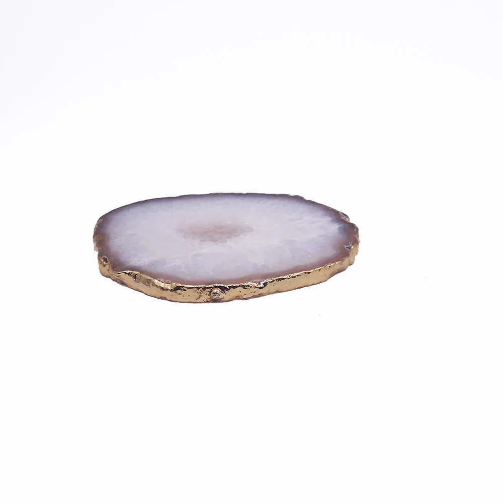Home decoration natural stone slice agate coaster
