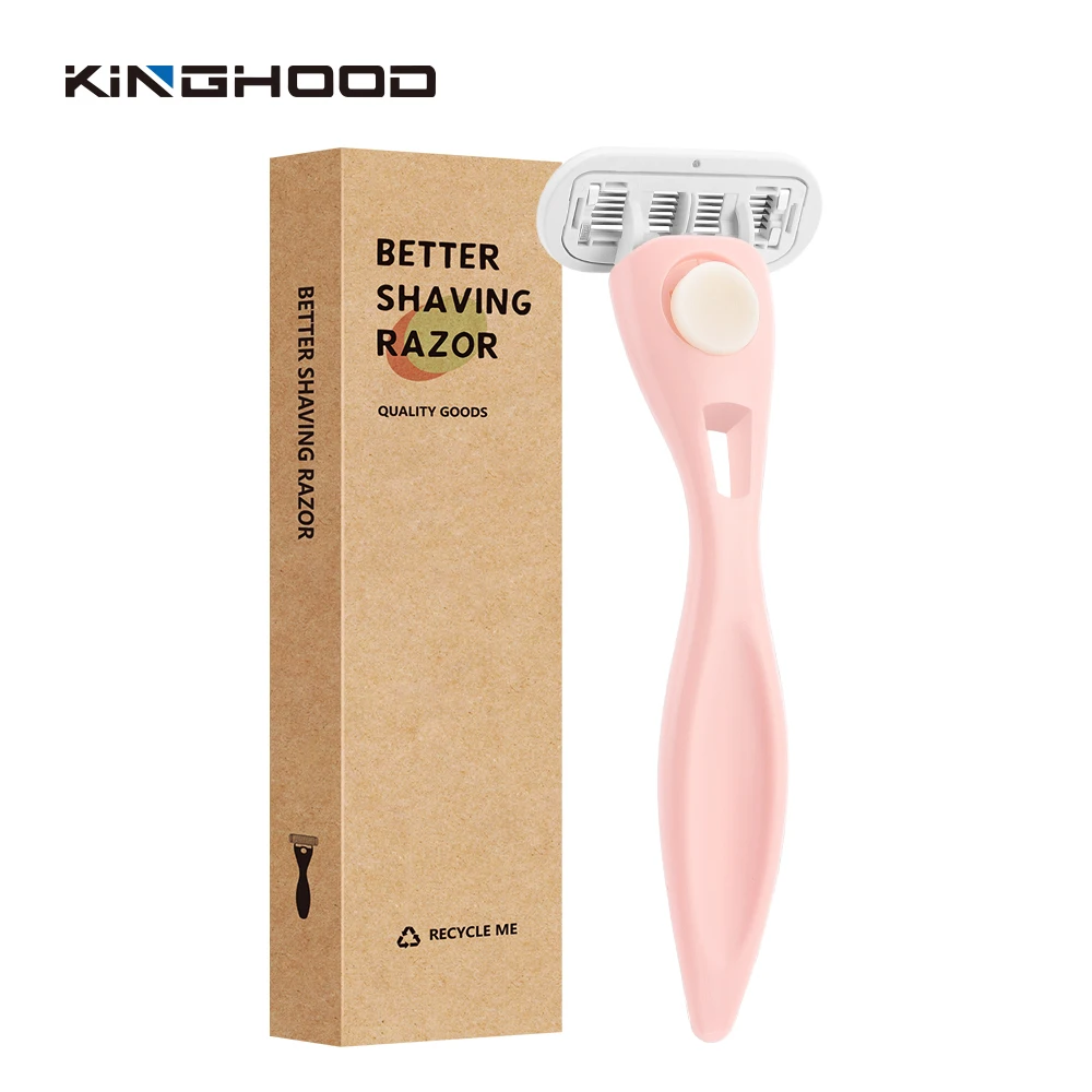 Private Label Beautiful 6 blade shaver replacement shave knives disposable razors System Women Razor