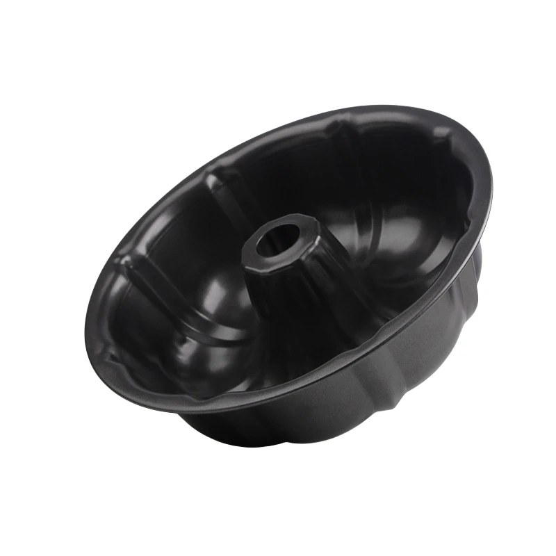 Wholesaler Premium Non-Stick 9.6 inch Fluted Tube Pan Carbon Steel Bundt Cake Pan Tube Pan Baking Mold for Buntelet