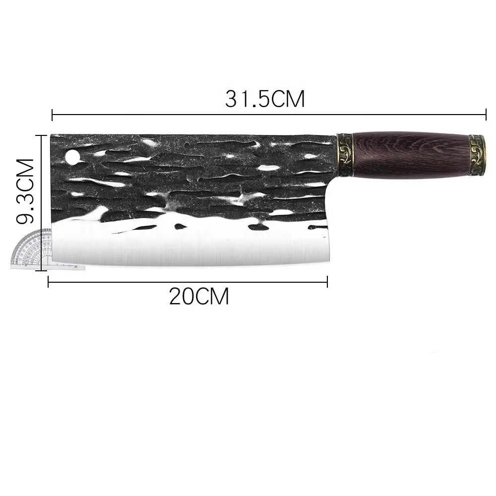 Popular Vintage Knives Household Chopping Forged Knife Wood Stainless Steel Kitchen Knives