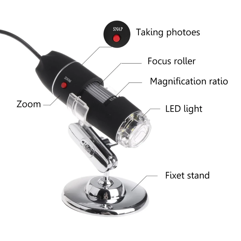 Portable phone Digital Microscope 1000X Zoom Electron USB Microscope for Skin Examination/Biological observation