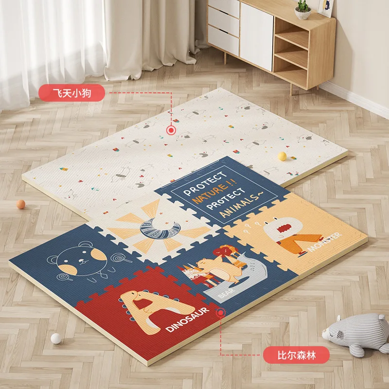 UD Shining Baby Mat 6pcs Play Carpet 58x58x2cm Baby Mattress PE Foam Puzzle Mat Floor Carpet Rug for Kids Climbing Pads