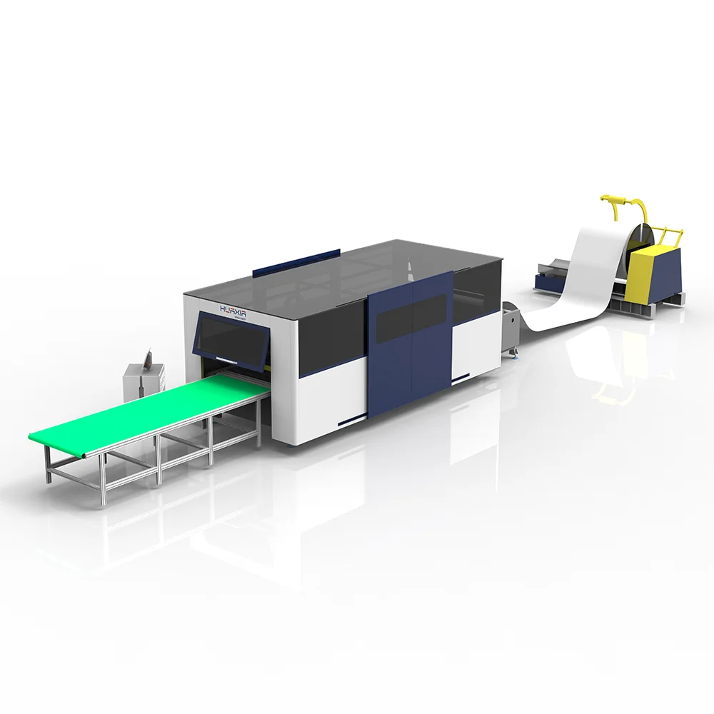 Automatical Loading Metal Coil Feeding Fiber Laser Cutting Machine with Whole Production Line