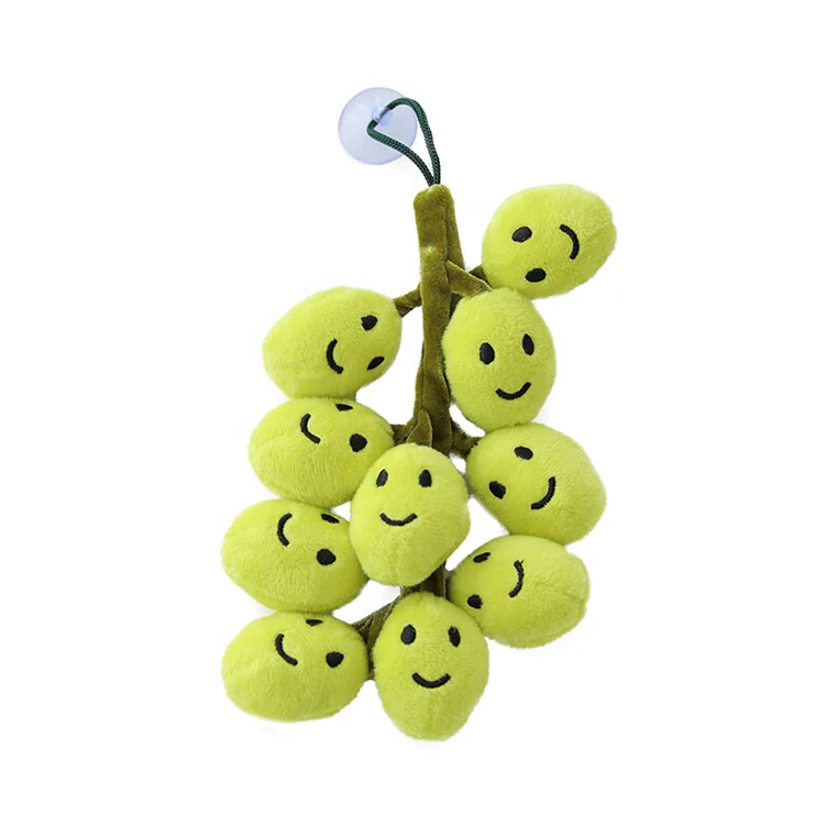 Simulated Fruit Grape Plush Toy Smiling Face Grapes Pendant Plush Stuffed Toy