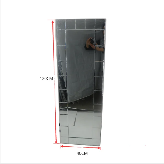 wholesale 40x120cm or customized  full-length frameless mirror spliced composite wall mirror bathroom decoration mirror